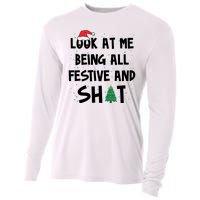 Look At Me Being All Festive And Shit Funny Christmas Cooling Performance Long Sleeve Crew