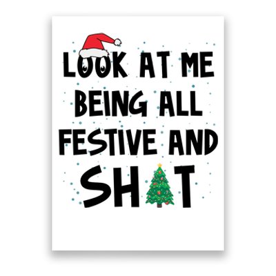 Look At Me Being All Festive And Shit Funny Christmas Poster