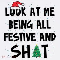 Look At Me Being All Festive And Shit Funny Christmas Premium T-Shirt