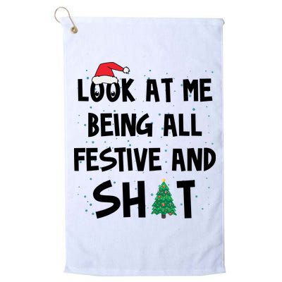 Look At Me Being All Festive And Shit Funny Christmas Golf Towel