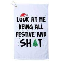 Look At Me Being All Festive And Shit Funny Christmas Golf Towel