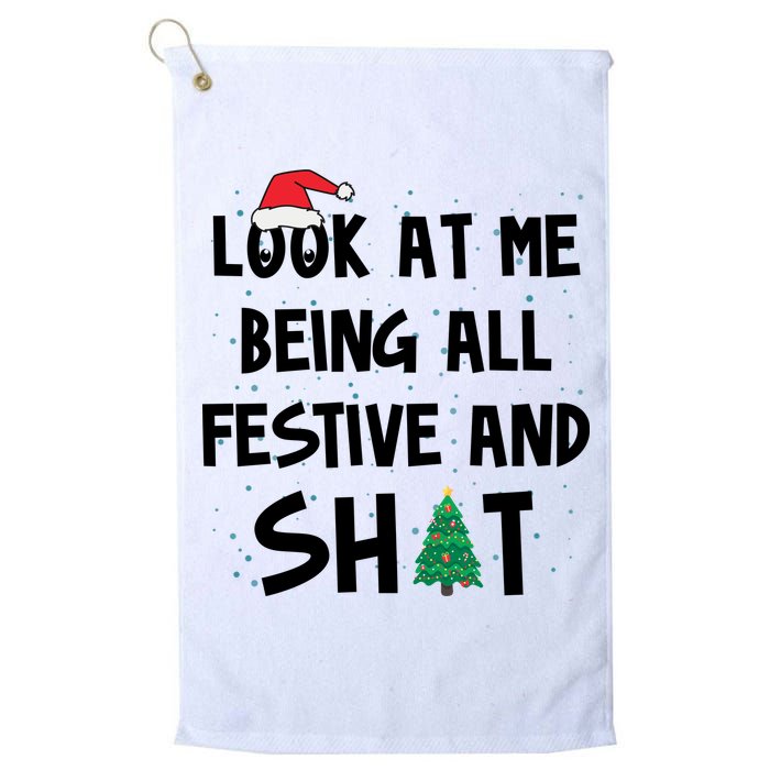 Look At Me Being All Festive And Shit Funny Christmas Golf Towel