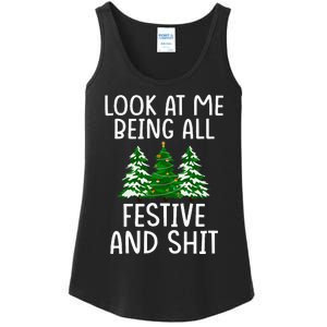 Look At Me Being All Festive And Shit Humorous Xmas Ladies Essential Tank