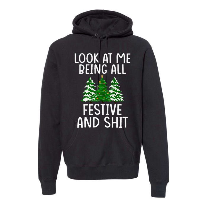 Look At Me Being All Festive And Shit Humorous Xmas Premium Hoodie