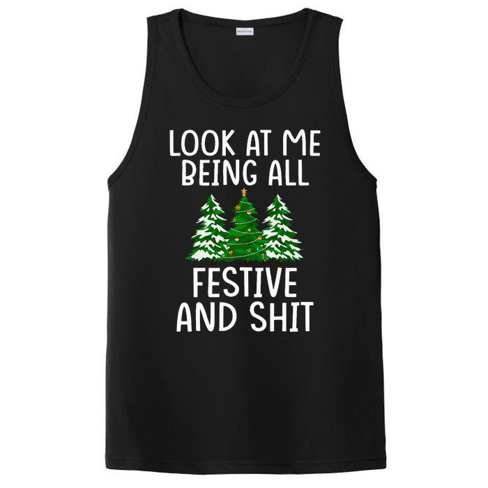 Look At Me Being All Festive And Shit Humorous Xmas PosiCharge Competitor Tank