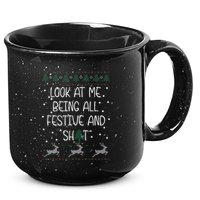 look at me being all festive Humorous Xmas  15oz Campfire Ceramic Mug