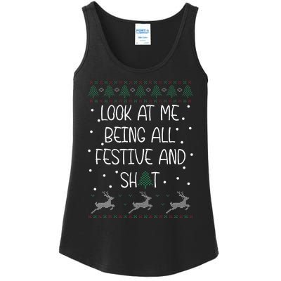 look at me being all festive Humorous Xmas  Ladies Essential Tank