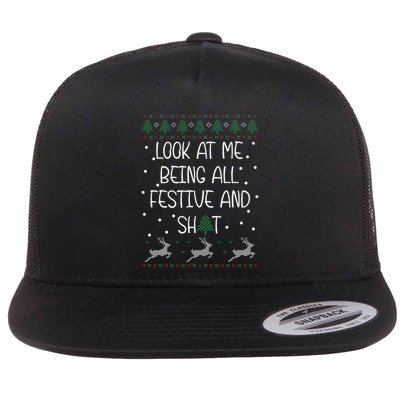 look at me being all festive Humorous Xmas  Flatbill Hat