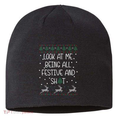 look at me being all festive Humorous Xmas  Sustainable Beanie