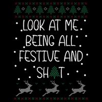 look at me being all festive Humorous Xmas  16 in Basic Backpack
