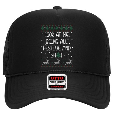 look at me being all festive Humorous Xmas  Trucker Hat