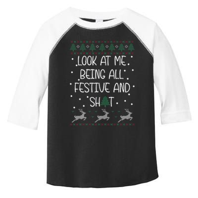 look at me being all festive Humorous Xmas  Toddler Fine Jersey T-Shirt