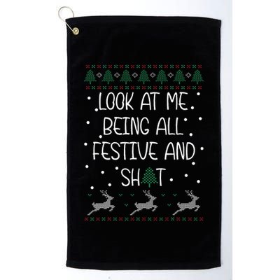 look at me being all festive Humorous Xmas  Golf Towel
