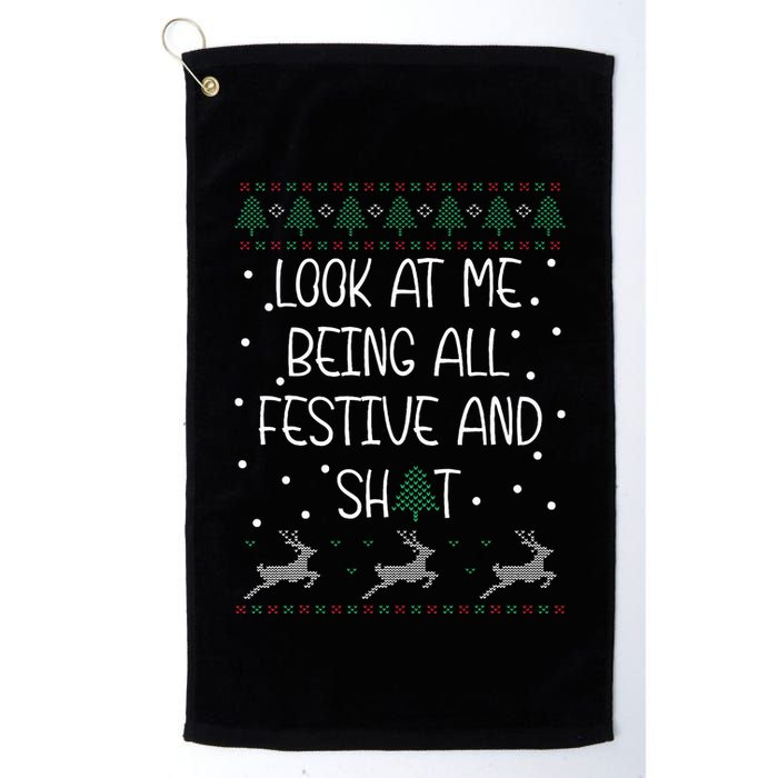 look at me being all festive Humorous Xmas  Golf Towel