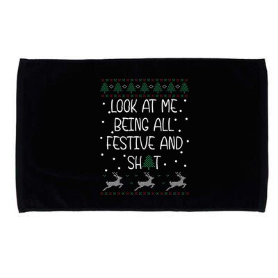 look at me being all festive Humorous Xmas  Microfiber Hand Towel