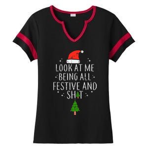 look at me being all festive  Ladies Halftime Notch Neck Tee