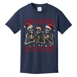 Look At Me Being All Festive And Shits Funny Skeleton Xmas Kids T-Shirt