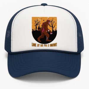 Look At Me Im A Bigfoot Halloween Costume Bigfoot Gift Cute Trucker Hat