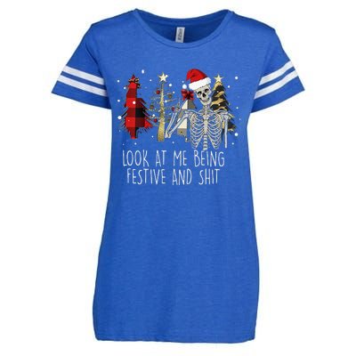 Look At Me Being All Festive Enza Ladies Jersey Football T-Shirt