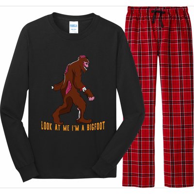 Look At Me Im A Bigfoot Halloween Costume Bigfoot Gift Gift Long Sleeve Pajama Set