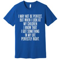 Look At My Know I Did Something Right Mom Funny Gift Premium T-Shirt