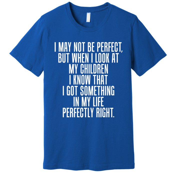 Look At My Know I Did Something Right Mom Funny Gift Premium T-Shirt