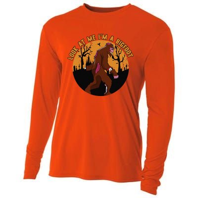 Look At Me Im A Bigfoot Halloween Costume Bigfoot Gift Cooling Performance Long Sleeve Crew