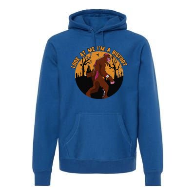 Look At Me Im A Bigfoot Halloween Costume Bigfoot Gift Premium Hoodie