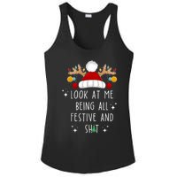 Look At Me Being All Festive And Shit Funny Christmas Tree Ladies PosiCharge Competitor Racerback Tank