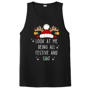 Look At Me Being All Festive And Shit Funny Christmas Tree PosiCharge Competitor Tank