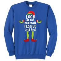 Look At Me Being All Festive And Shits Funny Xmas Christmas Sweatshirt