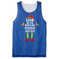 Look At Me Being All Festive And Shits Funny Xmas Christmas Mesh Reversible Basketball Jersey Tank