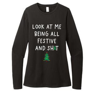 Look At Me Being All Festive Womens CVC Long Sleeve Shirt