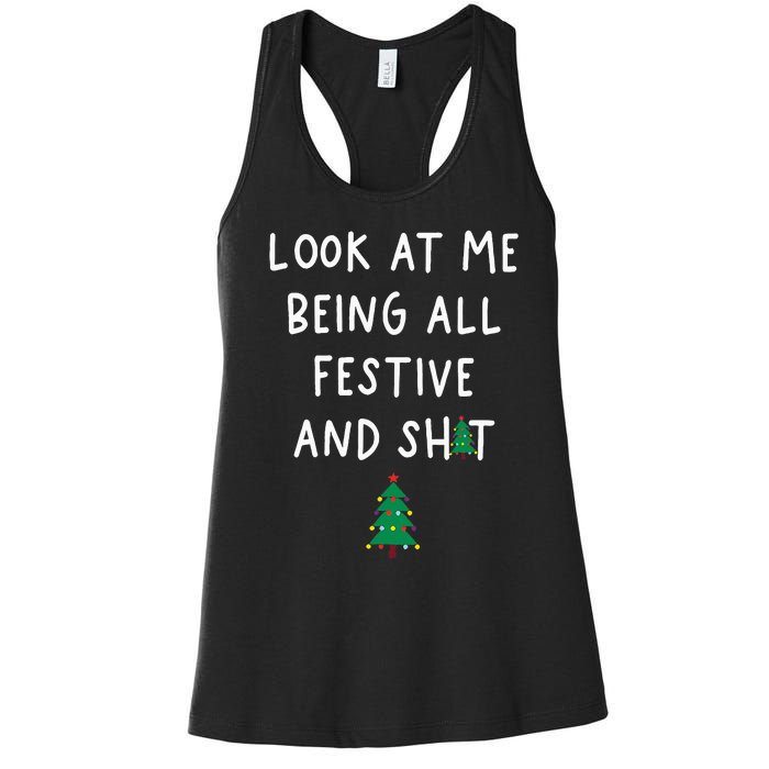 Look At Me Being All Festive Women's Racerback Tank