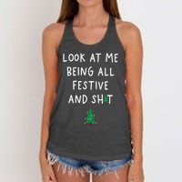 Look At Me Being All Festive Women's Knotted Racerback Tank