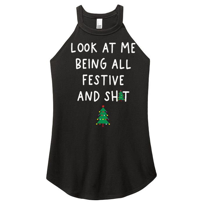 Look At Me Being All Festive Women's Perfect Tri Rocker Tank