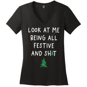 Look At Me Being All Festive Women's V-Neck T-Shirt