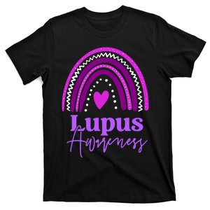 Lupus Awareness Month Purple Rainbow heart for wo T-Shirt