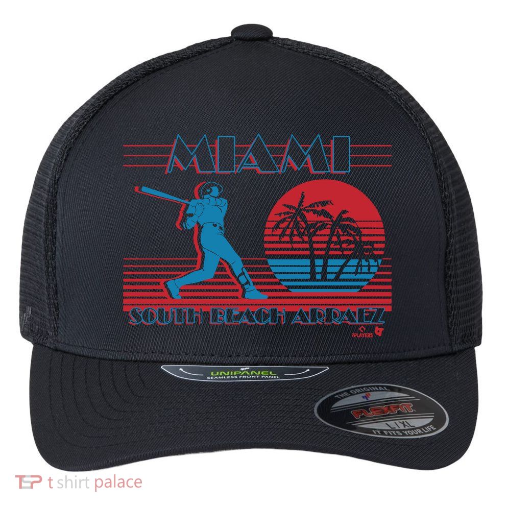 Luis Arraez Miami South Beach Arraez Flexfit Unipanel Trucker Cap