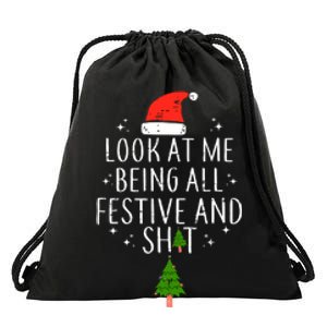 Look At Me Being All Festive Drawstring Bag