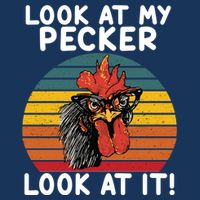 Look At My Pecker Look At It Funny Gift For Chicken Lover 16 in Basic Backpack