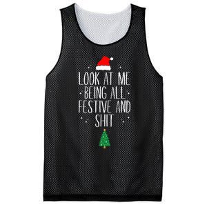 Look At Me Being All Festive and Shits Funny XmasChristmas Mesh Reversible Basketball Jersey Tank