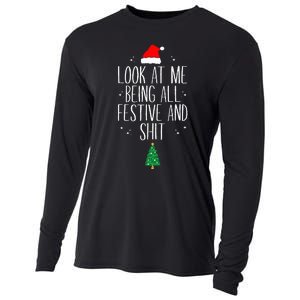 Look At Me Being All Festive and Shits Funny XmasChristmas Cooling Performance Long Sleeve Crew