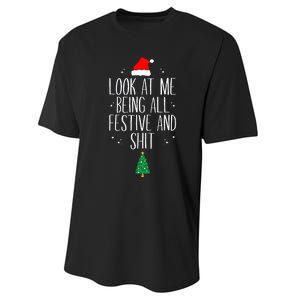 Look At Me Being All Festive and Shits Funny XmasChristmas Performance Sprint T-Shirt