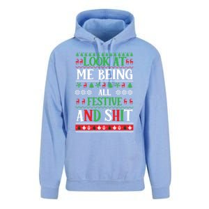 Look At Me Being All Festive And Shits Christmas Gift Unisex Surf Hoodie