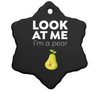 Look At Me I'm A Pear Funny Fruit Ceramic Star Ornament