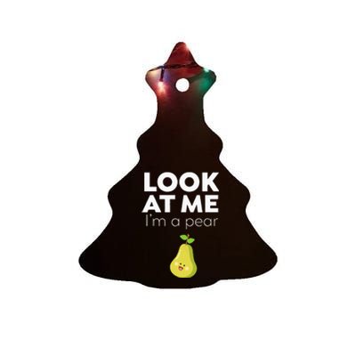 Look At Me I'm A Pear Funny Fruit Ceramic Tree Ornament