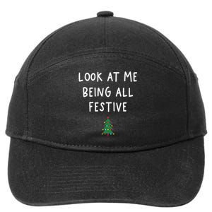 Look At Me Being All Festive Christmas Tree 7-Panel Snapback Hat