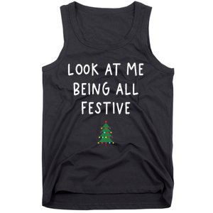 Look At Me Being All Festive Christmas Tree Tank Top