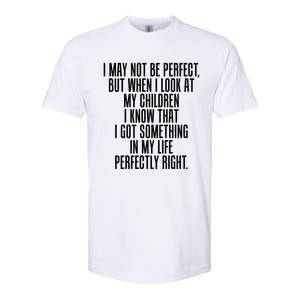 Look At My Know I Did Something Right Mom Gift Softstyle CVC T-Shirt